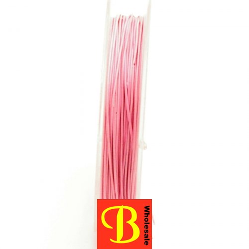Staaldraad, roze, 10 meter (0,45 mm) - Click Image to Close